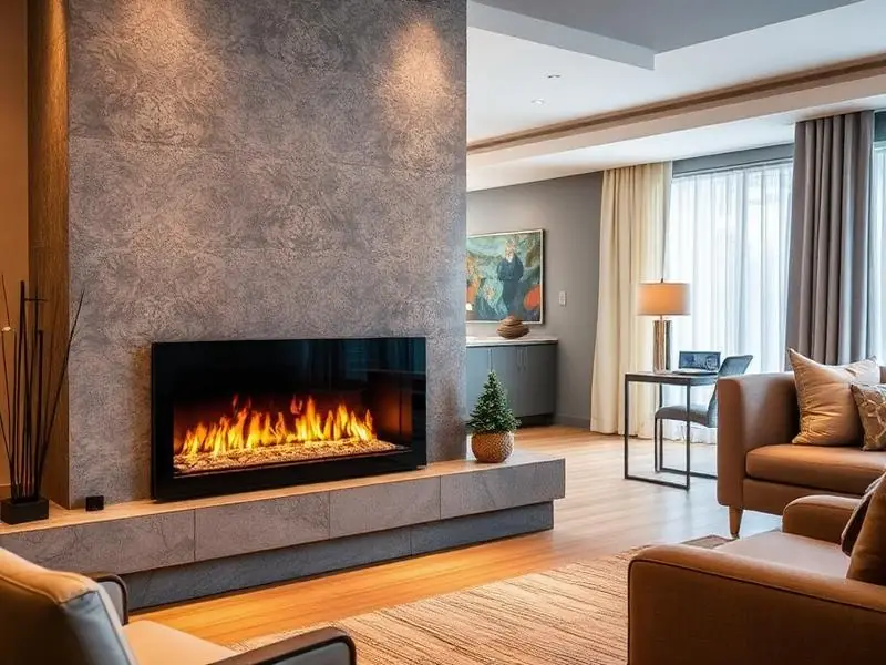 Gas fireplace installation in a Barrie living room