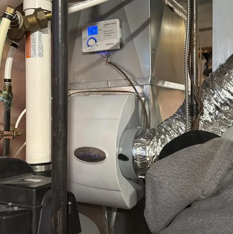 Aprilaire 600 humidifier installed by A&S Heating Solutions
